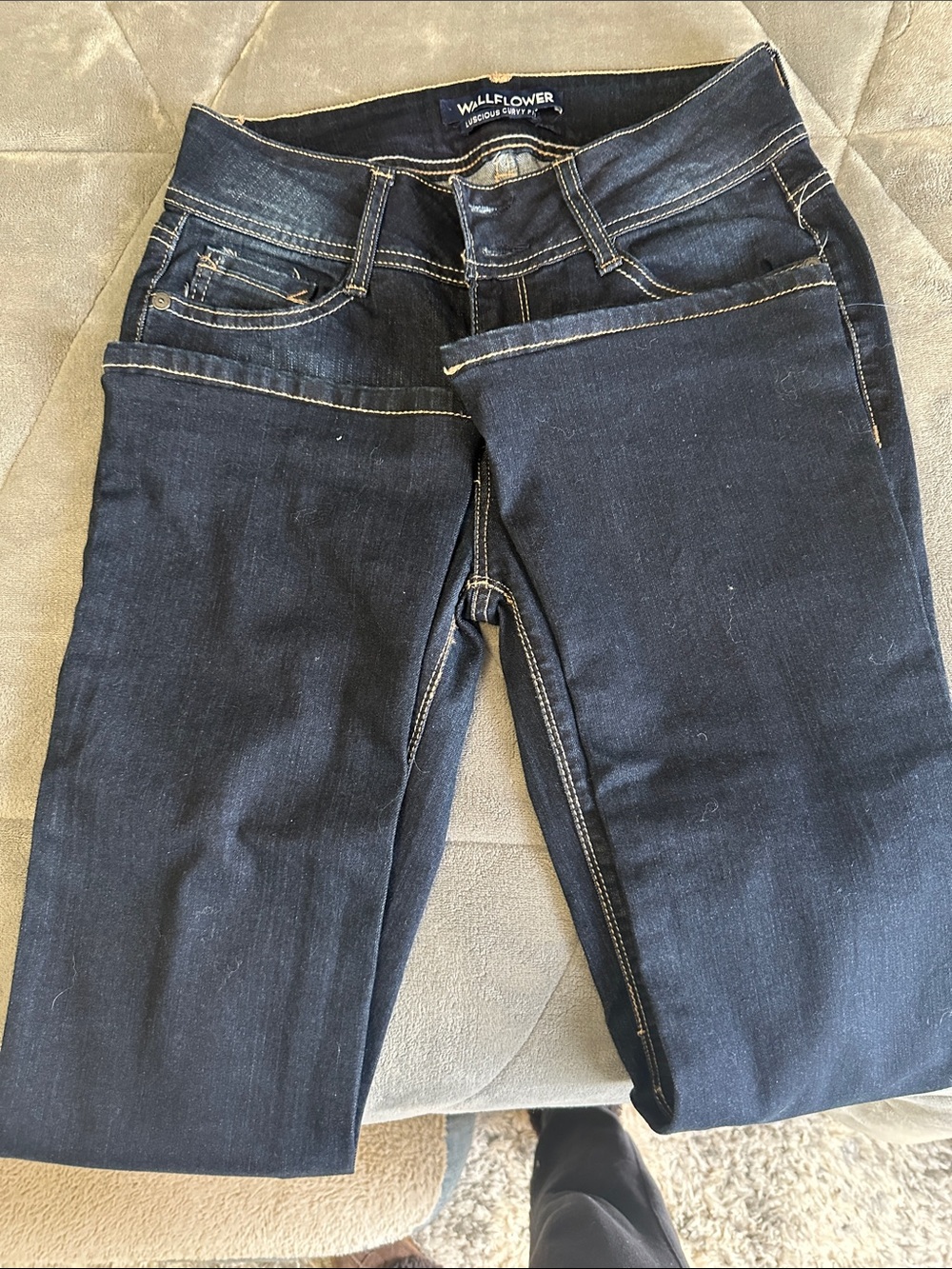 Wallflower Indigo Skinny Jeans with Contrast Stitching